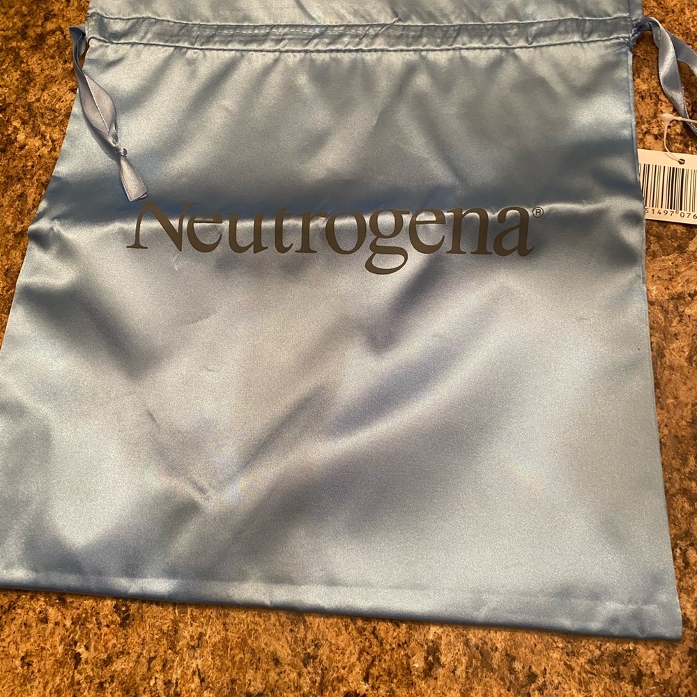 Neutrogena Light Blue Satin Cosmetic Bag